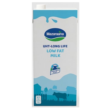 Mazaraana UHT Milk Low Fat 1L