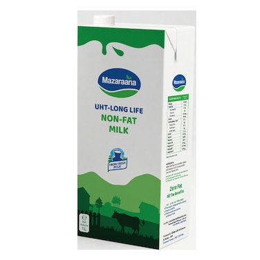 Mazaraana UHT Milk 0% 1L