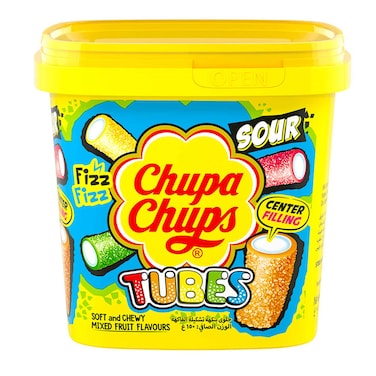 Chupa Chups Sour Tubes Tubs 150GR