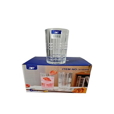 MT LONG GLASS CUP SET 67.2*14.7CM