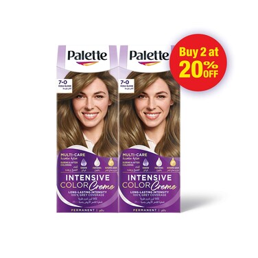 Palette Intensive Hair Color Cream With Liquid Keratin 7-0 Middle blond 50MLX2