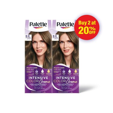 Palette Intensive Hair Color Cream With Liquid Keratin 6-0 Dark blonde 50MLX2