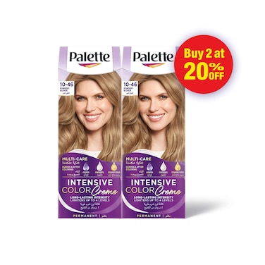 Palette Intensive Hair Color Cream With Liquid Keratin 10-46 Powdery Blonde 50MLX2