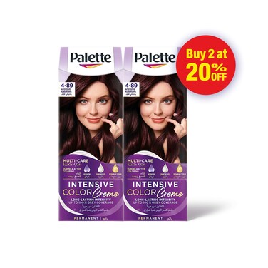 Palette Intensive Hair Color Cream With Liquid Keratin 4-89 Intensive augerbine 50MLX2