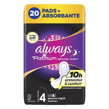 Always Platinum Ultra Soft Xlg 20 Sheets