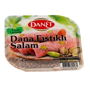Danet Beef Salami Pistachio Sliced 50GR