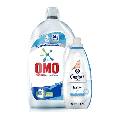 Omo Savon Mars 2.5L + Comfort Baby 1.5L Special Price