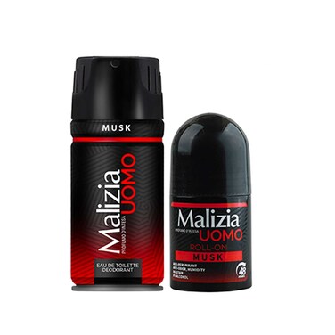Malizia Deo For Men Musk 200ML + Roll On
