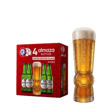 Almaza World Cup Beer 33Cl+Glass