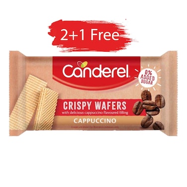 Canderel Wafer Cappucino No Sugar Added 45G 2+1 Free