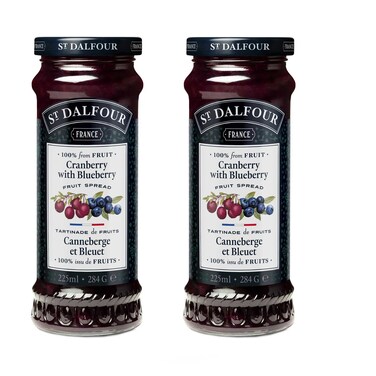 St Dalfour Cranberry And Blueberry Spread 284GRX2