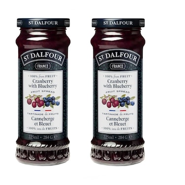 St Dalfour Cranberry And Blueberry Spread 284GRX2
