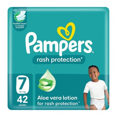 Pampers Rash Protect Diapers Size 7 42 Diapers