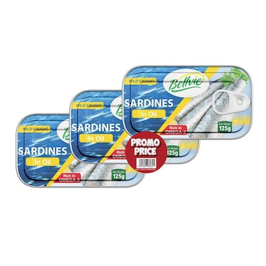 BELLVIE SARDINE IN VEG OIL 125GX3