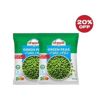 Al Wadi Al Akhdar Green Peas Big 400GRX2