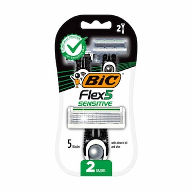 Bic Men Razor Flex 5 Sensitive 2 Blazers