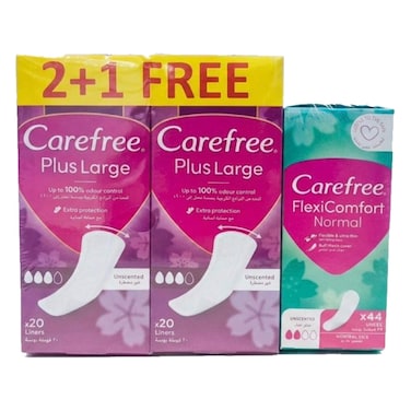 Carefree Unscented 20SheetsX2+Flexi 44 Sheets