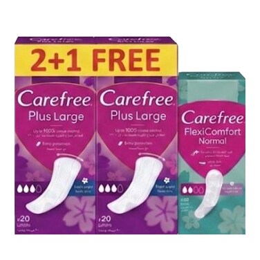 Carefree Fresh 20 Sheets X2+Flexi 44 Sheets