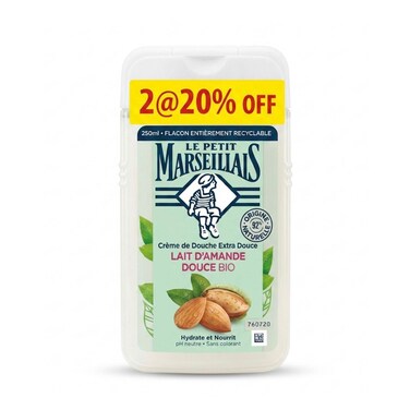 Lpm Shower Gel Lait D'Amandi Douce Bio 250MLX2