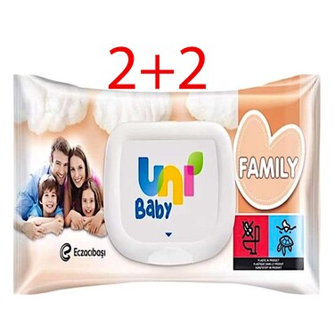 Uni Baby Wipes Camomille 100'S 2+2