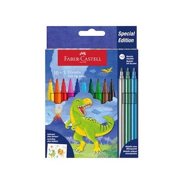 Fc Felt Tip Pen Dinosaur 10+3