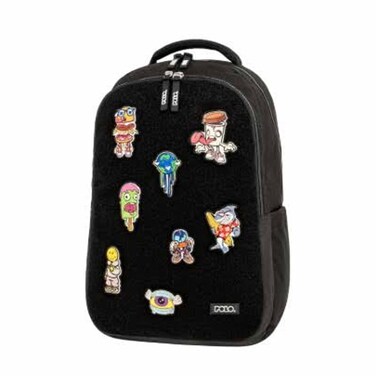 Polo School Bag Patches Blac