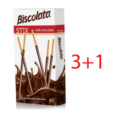 Biscolata Stix Chocolate 25GR 3+1