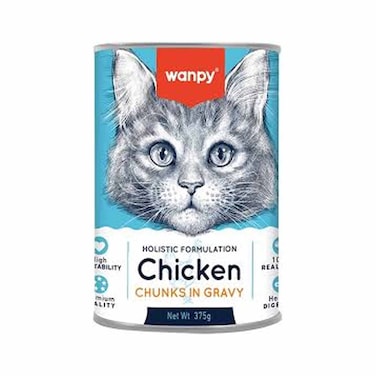Wanpy Cat Chunks Gravy Chicken 375GR