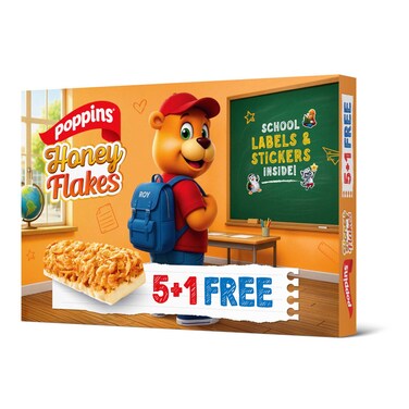 Poppins Honey Flakes Bar 40GR 5+1