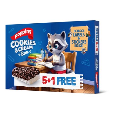Poppins Cookies And Cream Bar 35GR 5+1