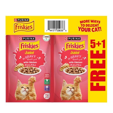 Friskies Cat Junior Chicken 85GR 5+1Free