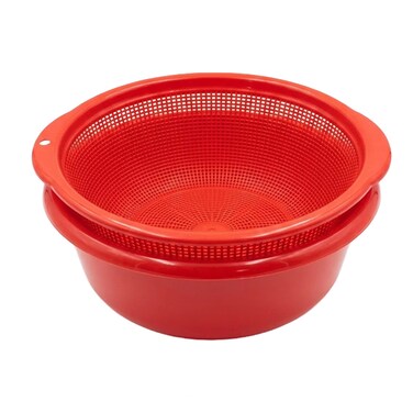 Colander With Bowl 34CM Red