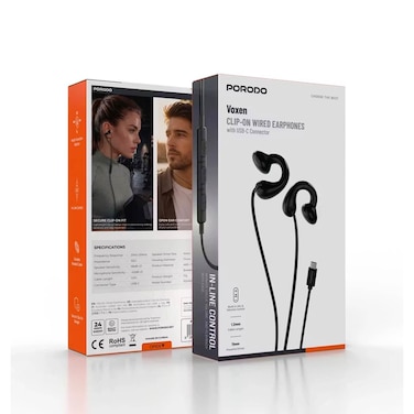 Porodo Voxen Clip Earphones Usb-C