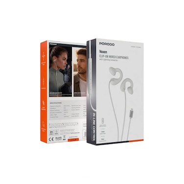 Porodo Voxen Clip On Wired Earphone