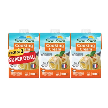 Plein Soleil Cooking Cream 18% 200MLX3