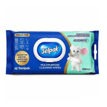 Selpak Surface Wipes Fresh 100 Sheets