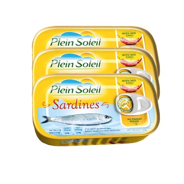 Plein Soleil Sardines Chili 125GRX3
