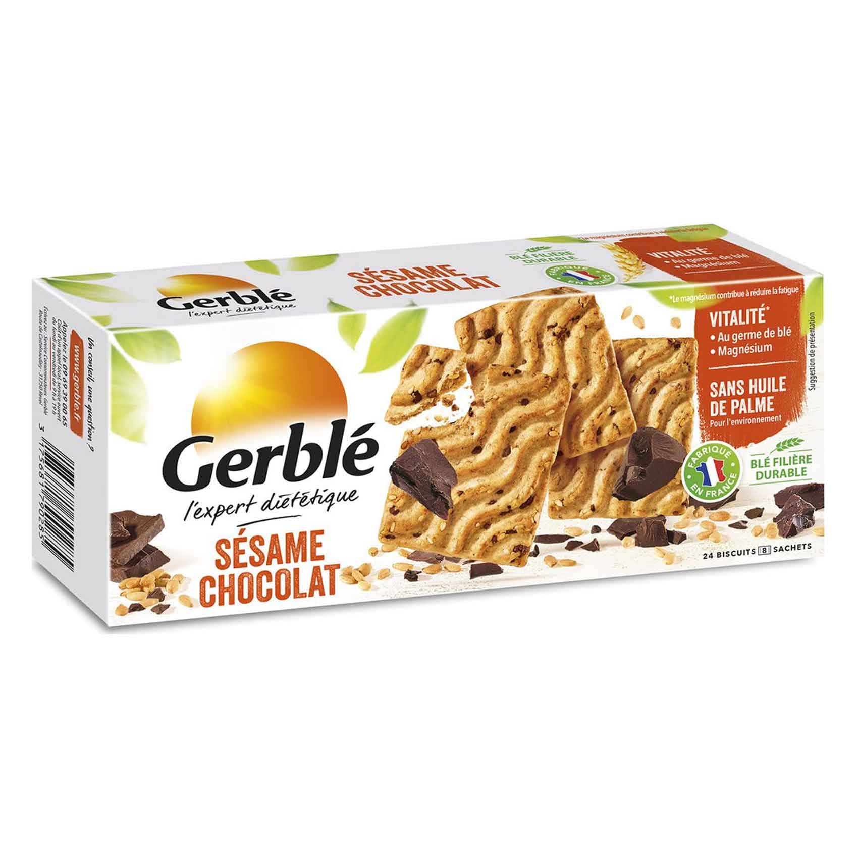 Gerble Biscuits Sesame Chocolate 200GR