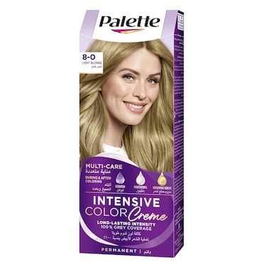 Schwarzkopf Palette Intensive Hair Color Cream With Liquid Keratin 8-0 Light Blonde 50ML