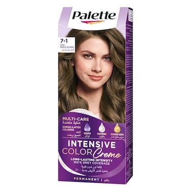 Schwarzkopf Palette Intensive Hair Color Cream With Liquid Keratin 7-1 Cool Middle Blonde 50ML