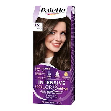 Schwarzkopf Palette Intensive Hair Color Cream With Liquid Keratin 4-0 Middle Brown 50ML