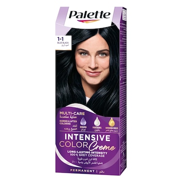 Palette Intensive Hair Color Cream With Liquid Keratin 1-1 Blue black
