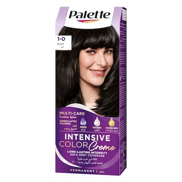 Palette Intensive Hair Color Cream With Liquid Keratin 1-0 Blac