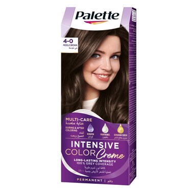 Schwarzkopf Palette Deluxe Oil Care Permanent Hair Color 4-0 Soft Mid Brown 50ml