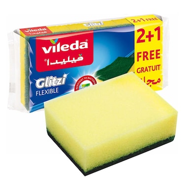 Vileda Fibra Verdi Cristal Sponge 2+1 Free