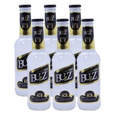 Buzz Extra Strong Vodka Ice Alcohol Drink 275ml x Pack of 6
