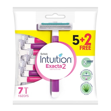 Shick Exacta 2 Sensitive Disposable Razor 7 Count