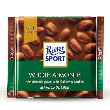 Ritter Sport Chocolate With Whole Almonds 100GR