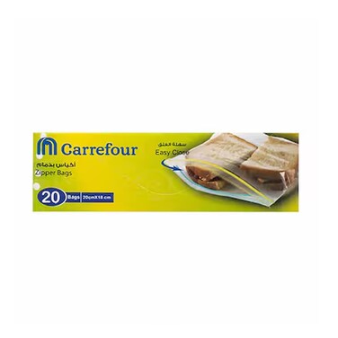 Carrefour 20 Sandwiches Bag Ziplock 18X20