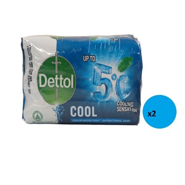 Dettol Cool Anti Bacterial Soap Bar 130 gr 2 pcs